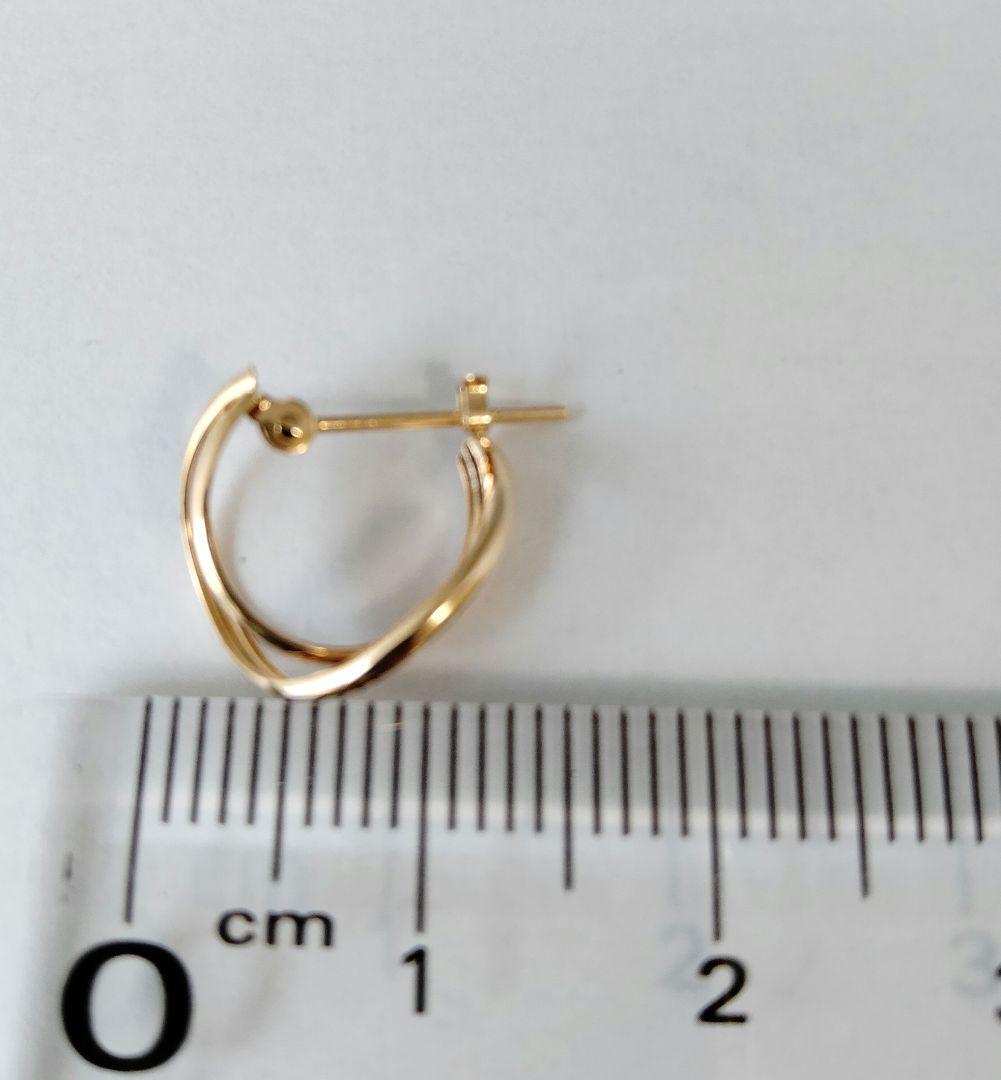 ピアス フープ k10 地金 10金 10k 2重フープピアス