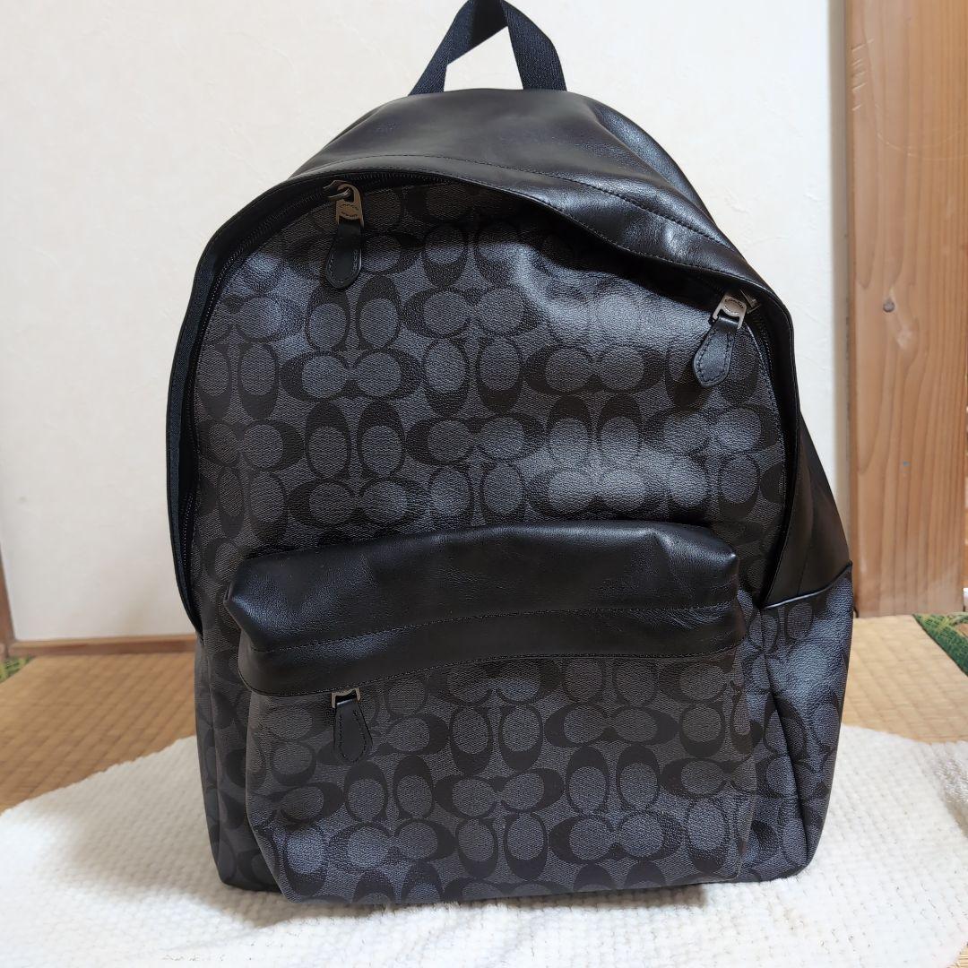 take出品　　コーチ　coach シグネイチャーリュック　黒