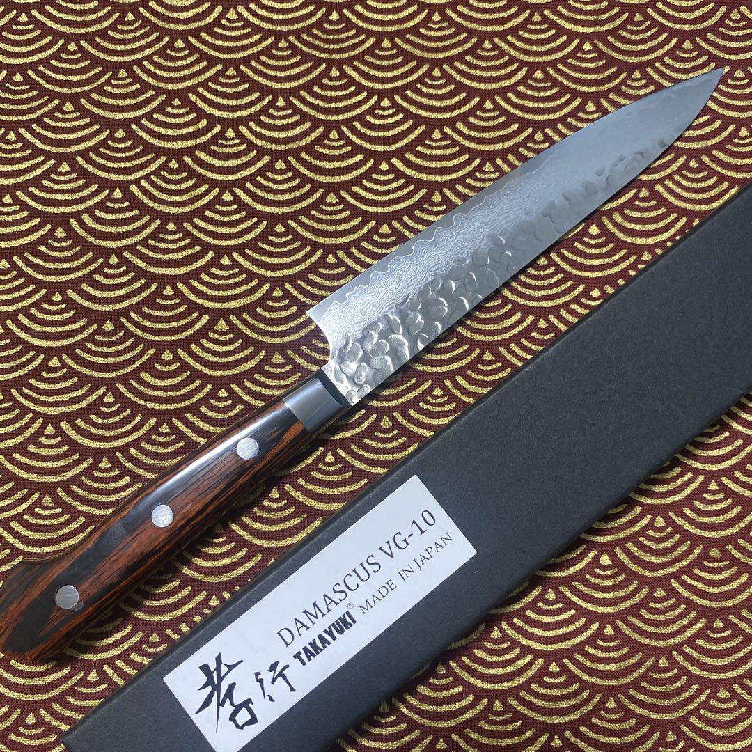 堺 孝行 33層 槌目 ダマスカス VG10 ペティナイフ 150mm