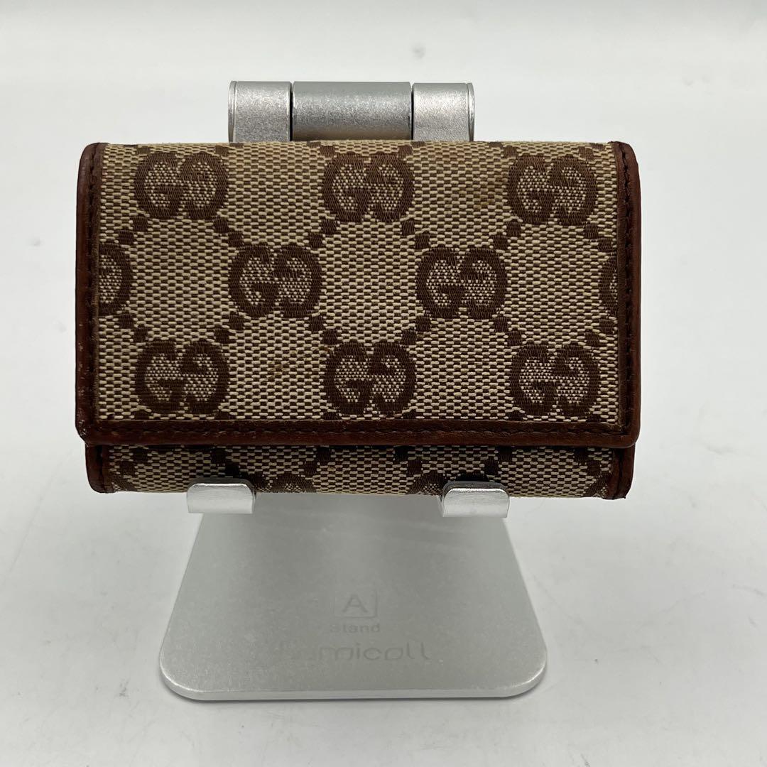 GUCCI GGパターン ベージュレザーキーケース GUCCI GGパターン ベージュレザーキーケース