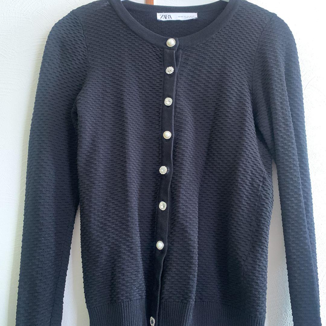 ZARA ビジューボタンカーディガン - メルカリ ZARA ビジューボタンカーディガン - メルカリ