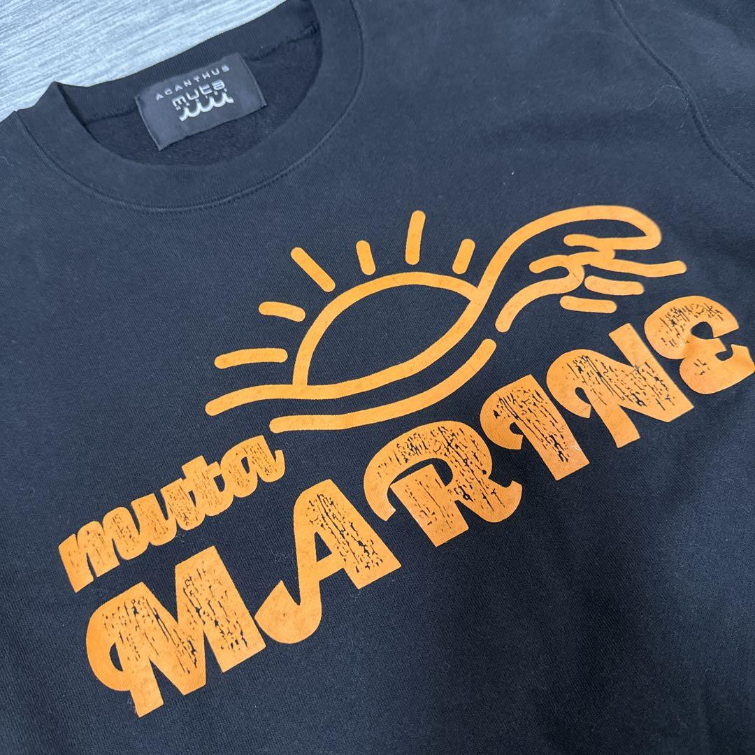 美品　新品muta marine×ACANTHUS ロゴ プルオーバートレーナー