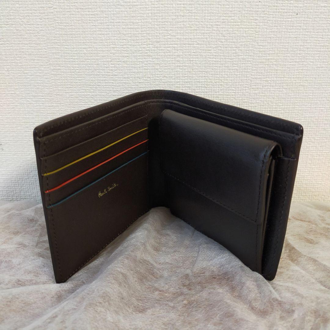 Paul Smith　折り財布　レザー　マルチストライプ