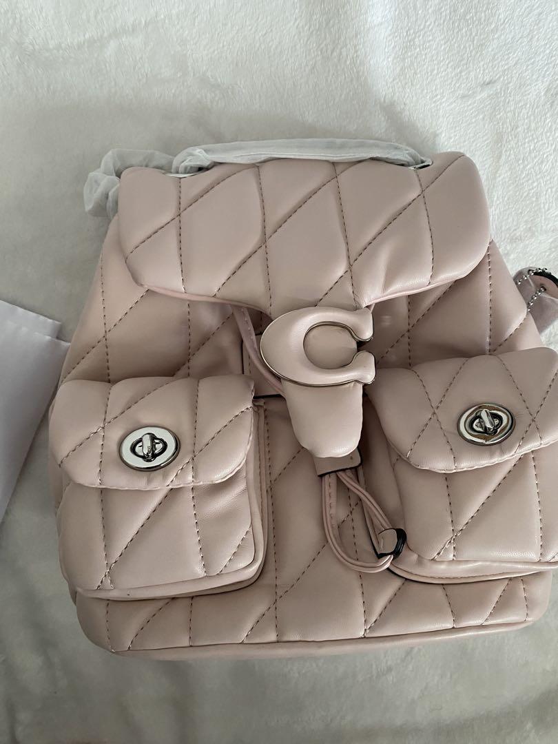 新品・未使用】COACH キルティング ピンク リュック バック
