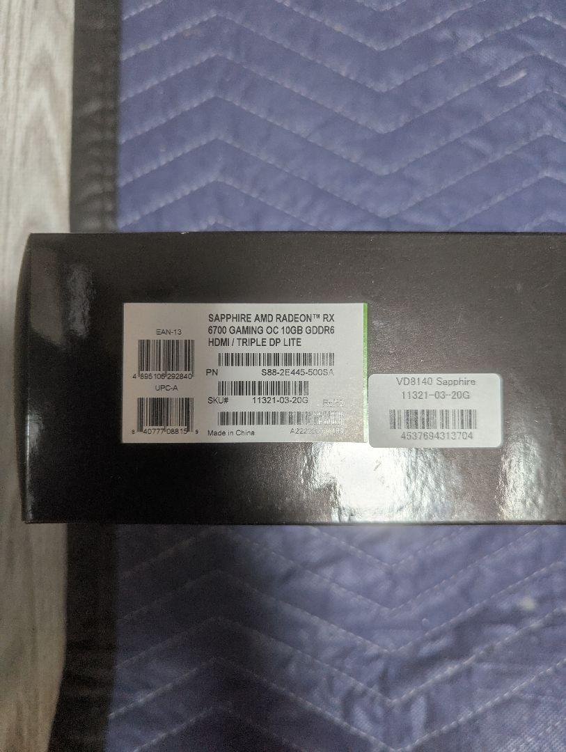 Nia様用 新品Sapphire AMD Radeon RX 6700 10GB