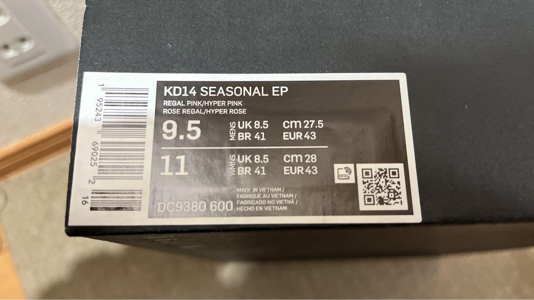 シューズ(男性用) Nike KD14 EP\"Black/Laser Crimson