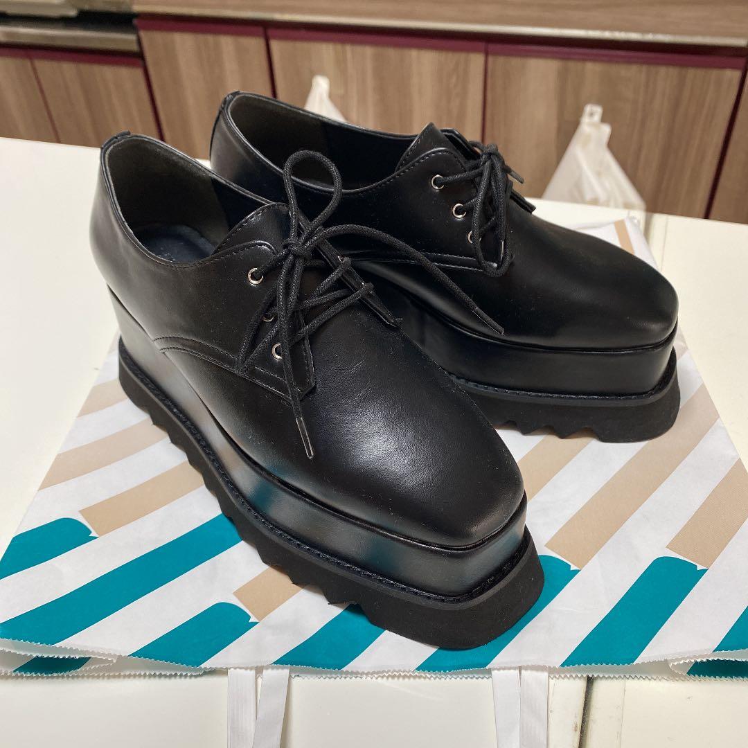 激安 ムルーア ワイドソールローファー ブラック MURUA ローファー