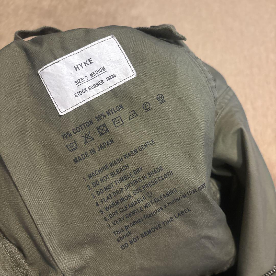 美品 HYKE M-51 TYPE SHELL PANTS SIZE 2