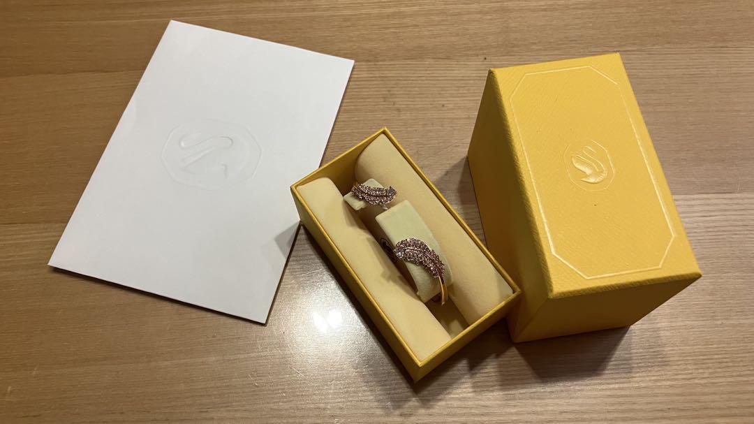 SWAROVSKI バングル 翼 ウィング ピンクゴールド