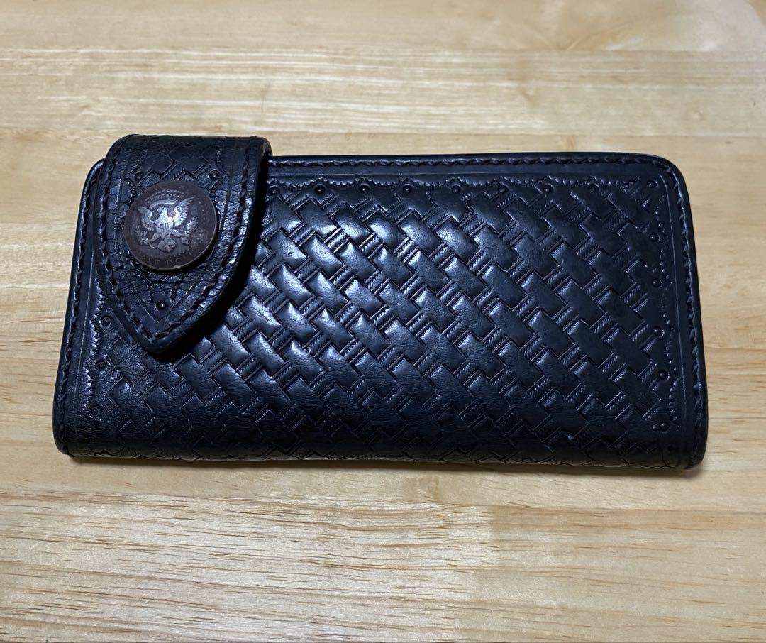 琉球レザー 長財布 黒