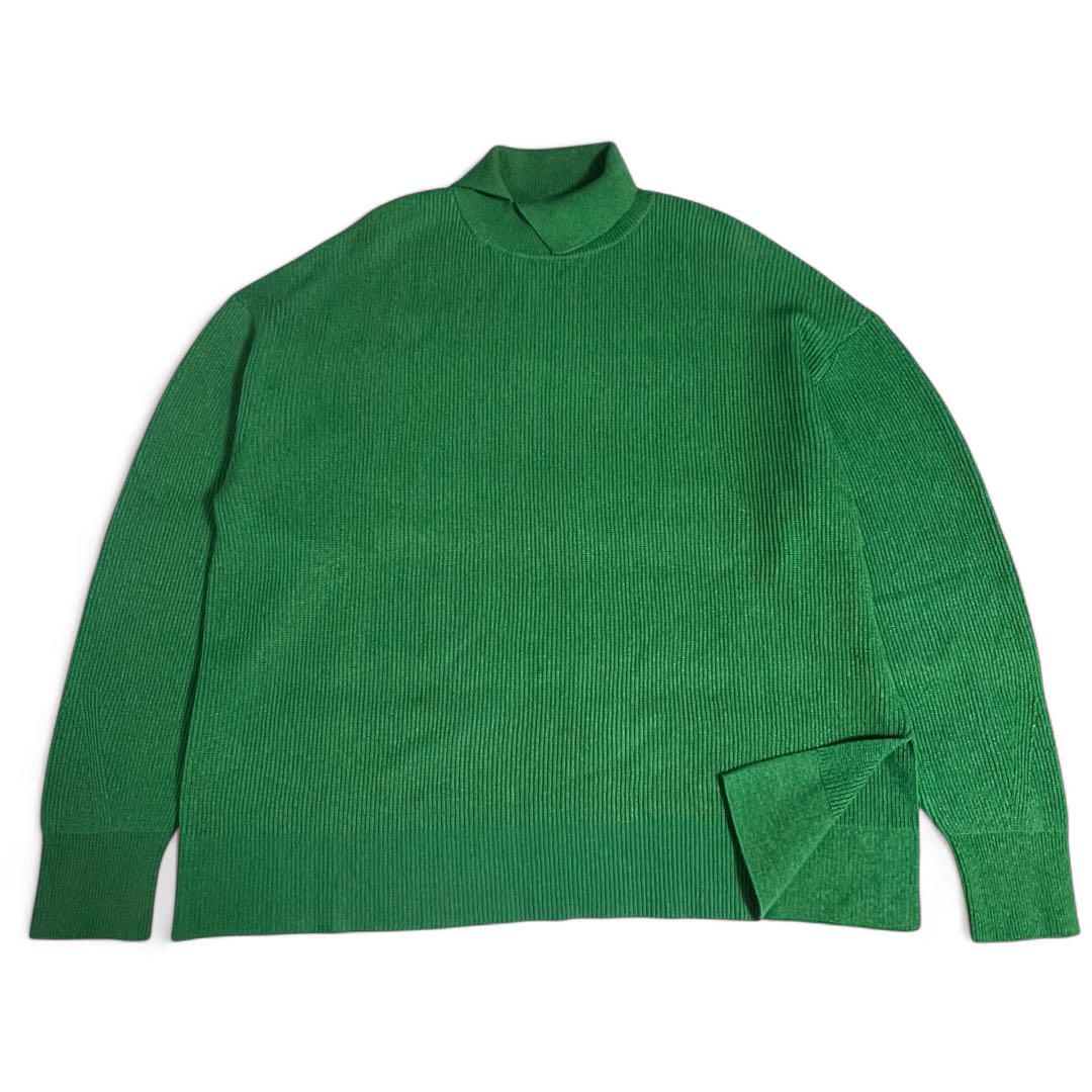 【LiNoH】 7G bright knit turtleneck