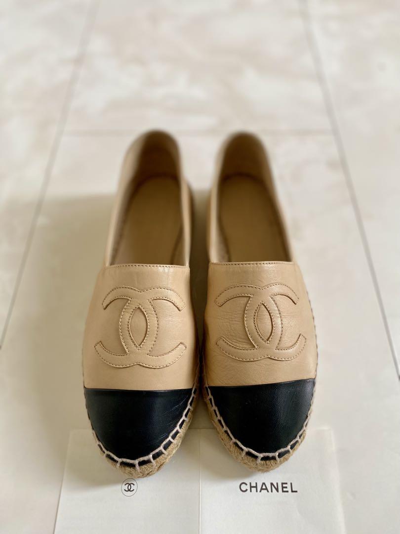美品 シャネル ラムスキン エスパドリーユ スニーカー 37 CHANEL