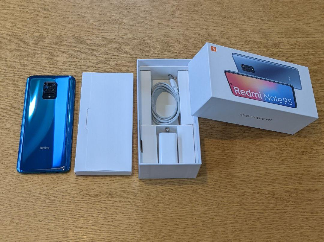 超熱Xiaomi Redmi Note 9S オーロラブルー スマートフォン本体 家電 ...