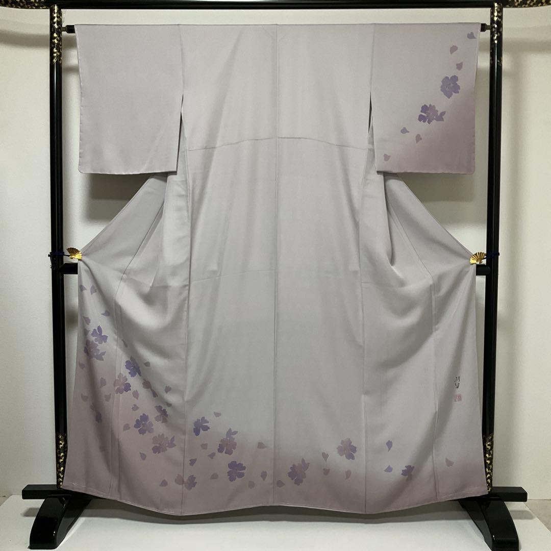 (5月末市) No.2304 未使用シリーズ正絹作家物花びら訪問着　落款　美品