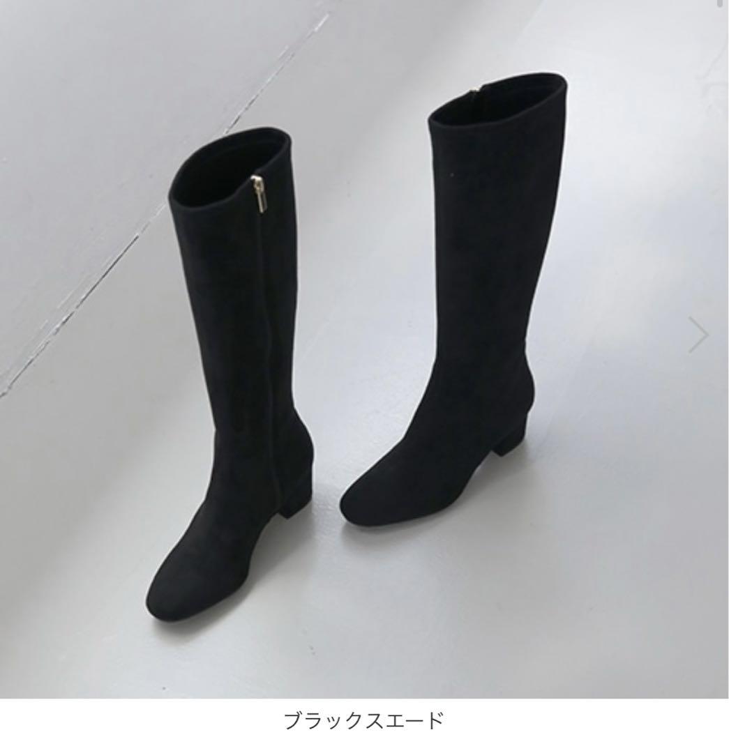 新品 ストレッチ5cmヒールロングブーツ <ふわさら>/204-22939