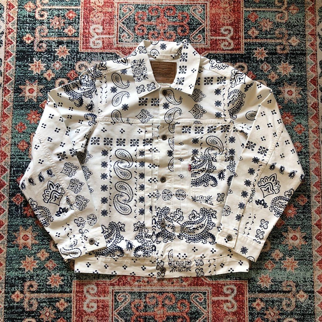 【送料込】 美品 リーバイスlevis 1st ペイズリー柄 ジャケット
