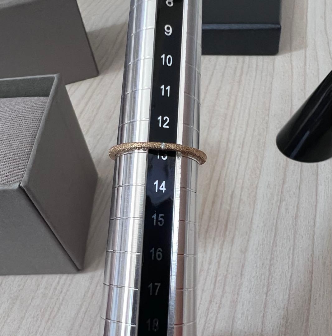 エテ K18 イエローゴールドダイヤモンド テクスチャーリング13号