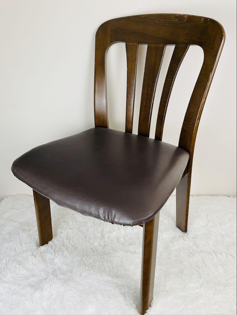 Rifaction ダイニングチェア ダークブラウン 座面42cm 椅子安定感◎