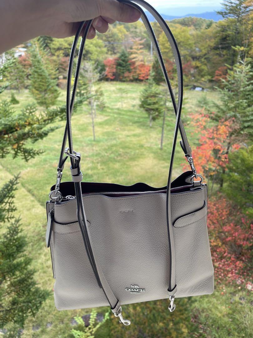 COACH グレー レザー バッグ メンズ