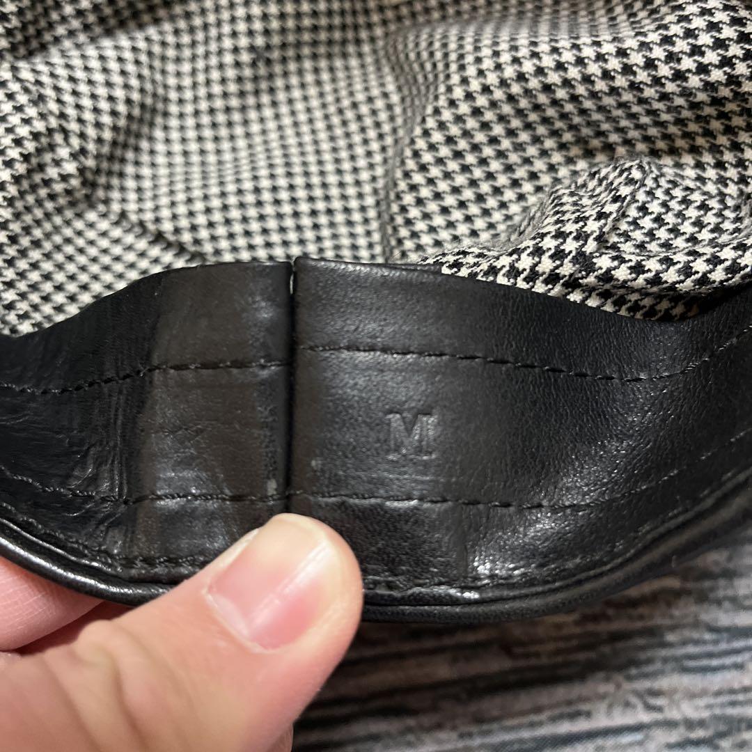 帽子 SIBRO BRAND / leather newsboy cap