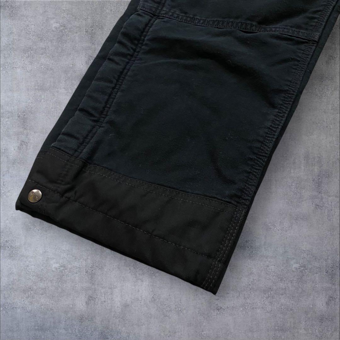 Carhartt カーハート 裏キルティング 防寒仕様 ブラック オーバーオール Carhartt カーハート 裏キルティング 防寒仕様 ブラック オーバーオール