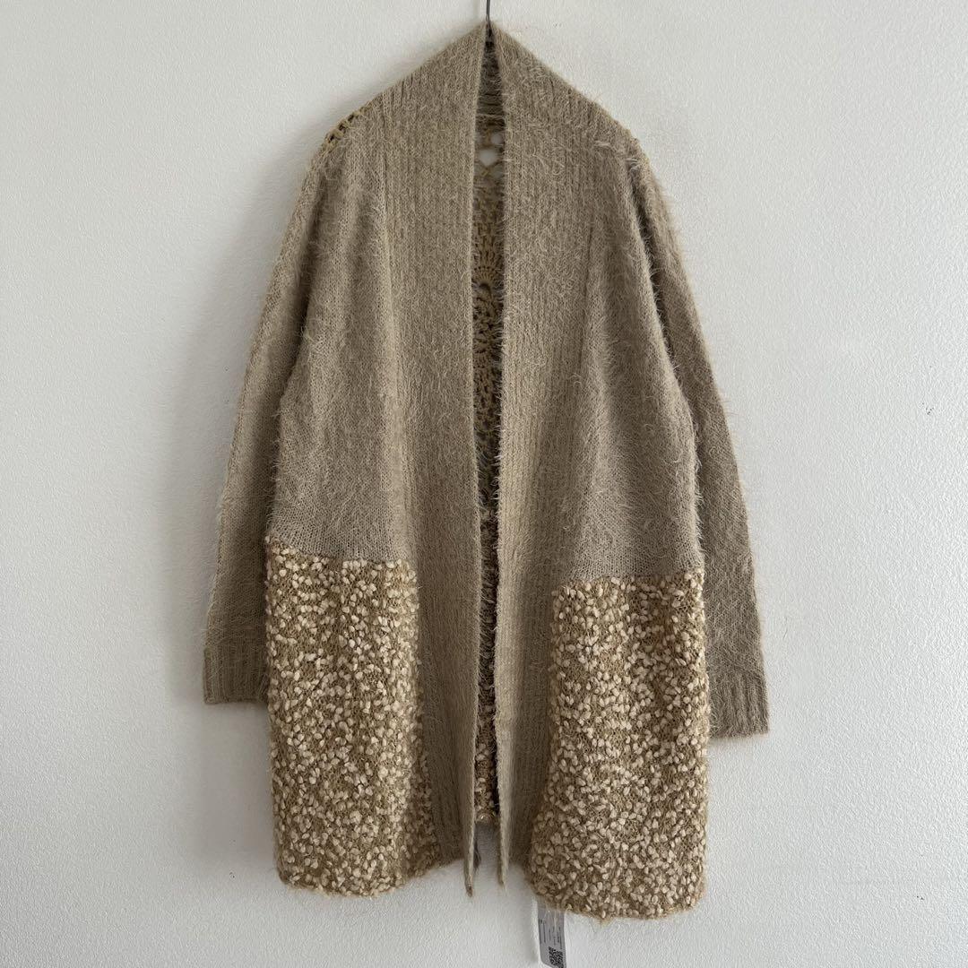 T61 【サワアラモード】新品 シャギーカーディガン 透かし編 高