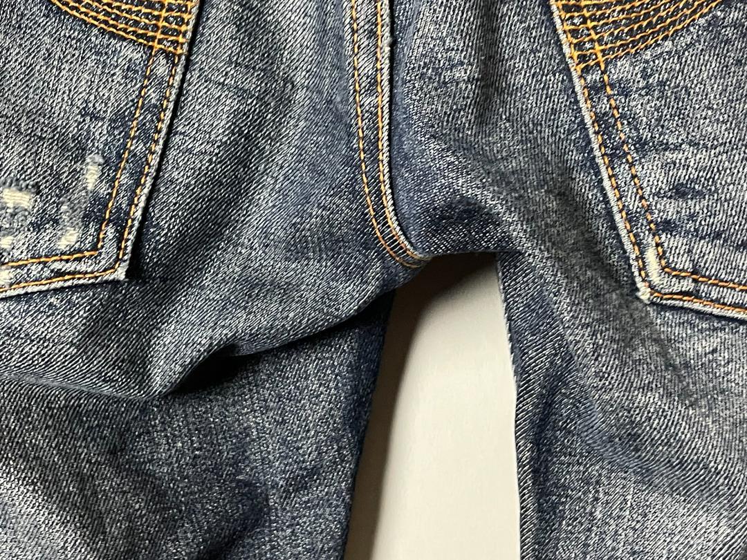 美品★ヌーディージーンズ THIN FINN インディゴ デニム パンツ W27
