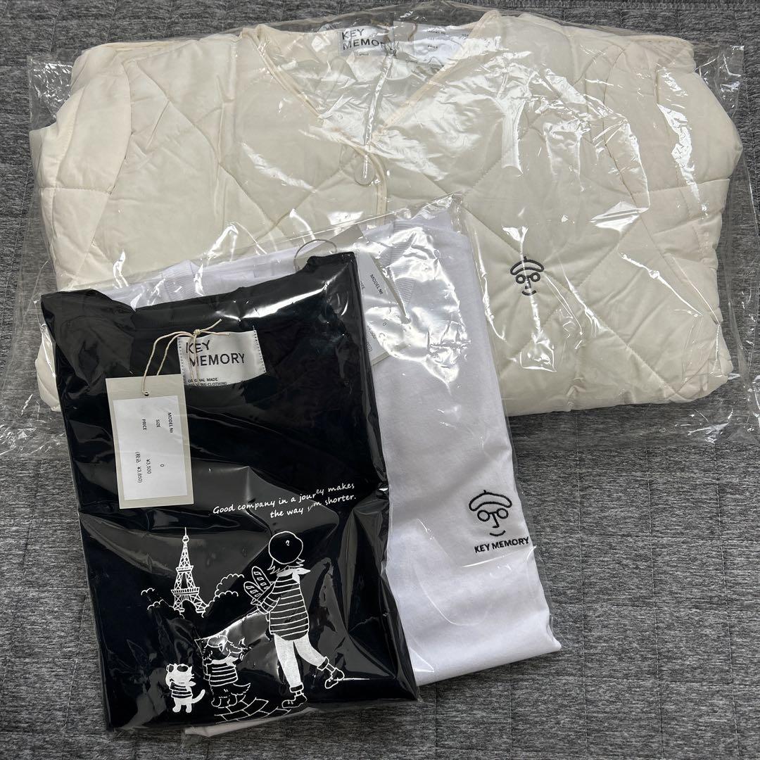 KEY MEMORYキルティングジャケット、Tシャツ2枚