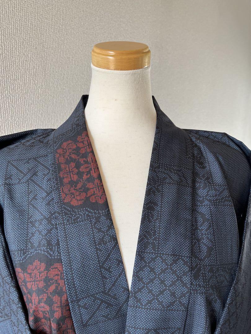 と*く様 オークション♡大島紬 着物リメイク 作務衣　男女兼用柄　大人のご褒美