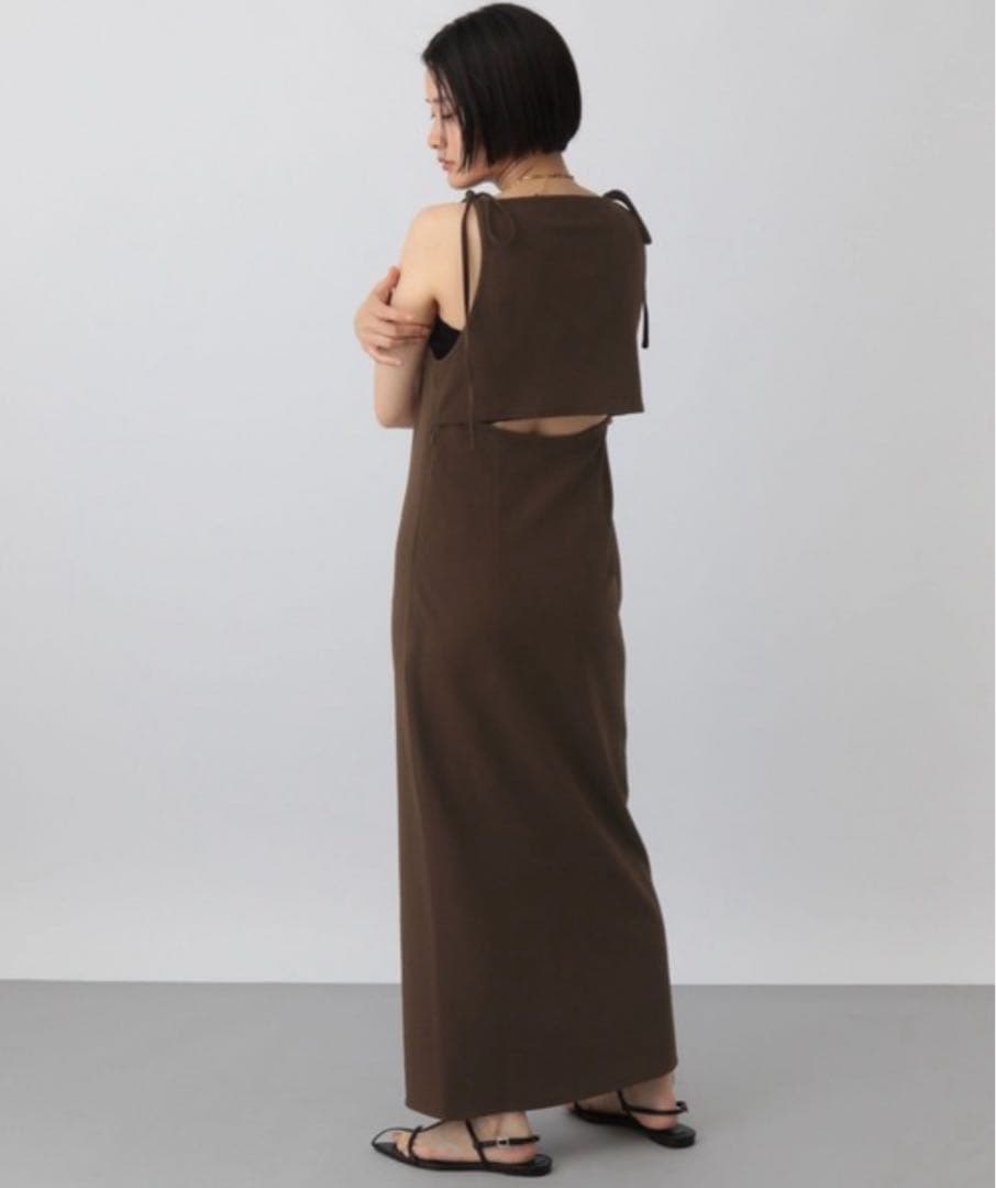 新品未使用タグ付 ロング ワンピース ブラウン