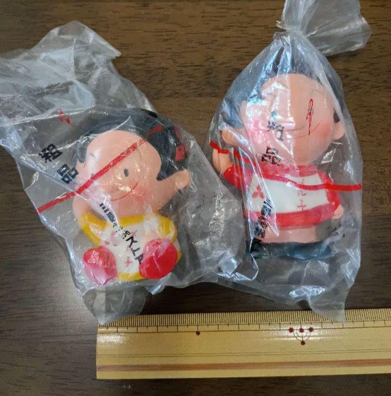 昭和レトロ 三菱電機 メル子ちゃん ソフビ 貯金箱 ２個セット 最終価格です。三菱電機 メル子ちゃん 貯金箱 ソフビ おもちゃ
