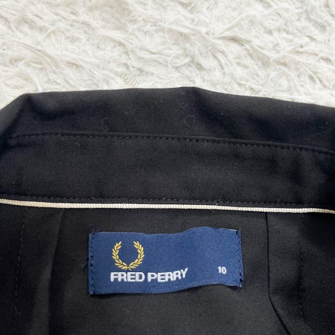 【極美品✨】FRED PERRY タック シャツ ワンピース ブラック 10 【極美品✨】FRED PERRY タック シャツ ワンピース ブラック 10