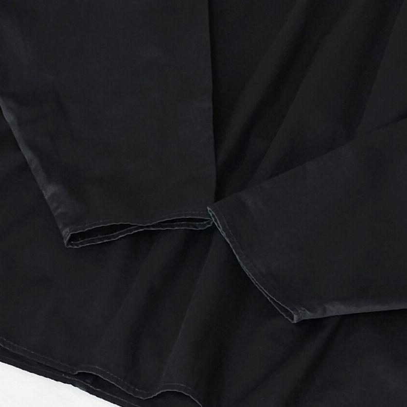 美品 AERON ゴムカラータック ブラウス 黒 36 アーロン エアロン
