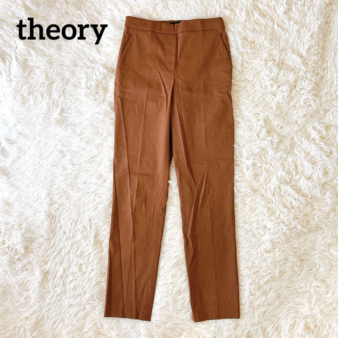 大人女性の theory メルカリ - サイズ0 プルオンパンツ ストレッチ リネン 21SS パンツ