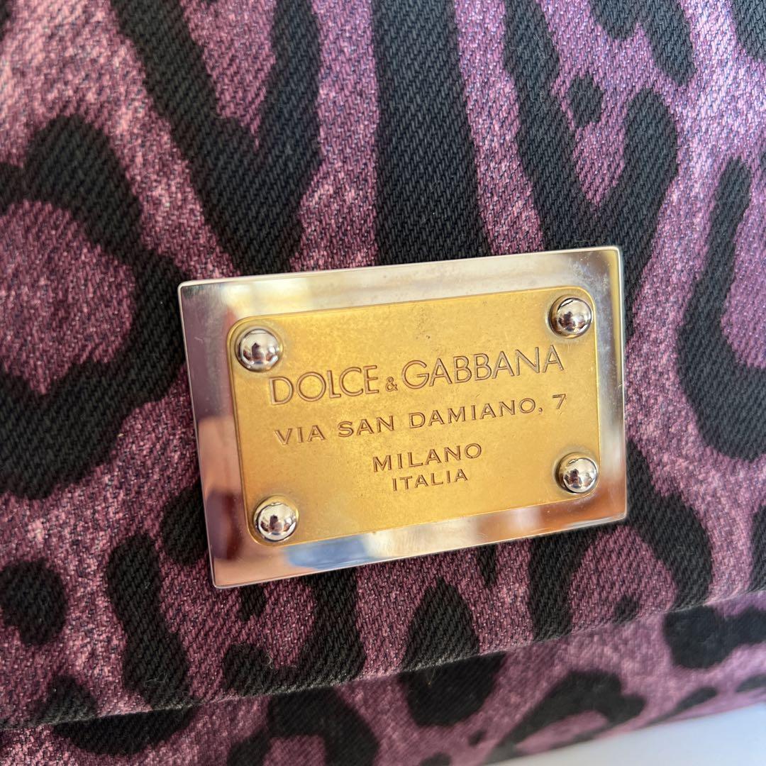 極美品Dolce&Gabbanaドルガバシシリーハンドバッグ☆レオパード柄 - e 店舗 豹柄 がま口チャーム 2way ショルダーバッグ シシリー 【美品✨】ドルガバ ハンドバッグ
