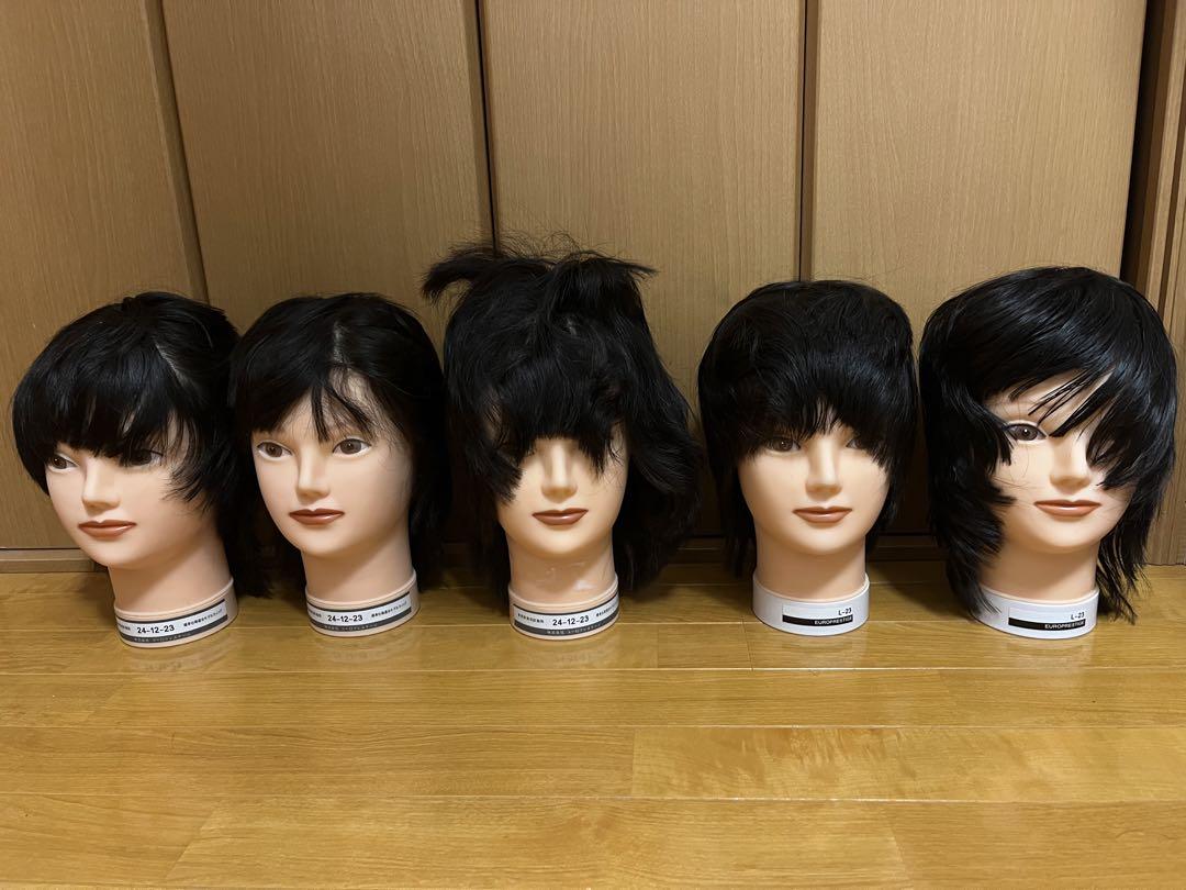 美容師　カットウィッグ　マネキン　11個(中古品)