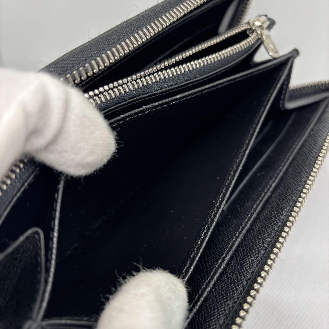 【超美品】ルイヴィトン エピ ジッピーウォレット ノワールM61857