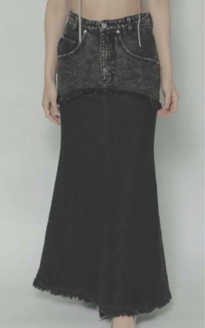 switched denim skirt Melt the lady