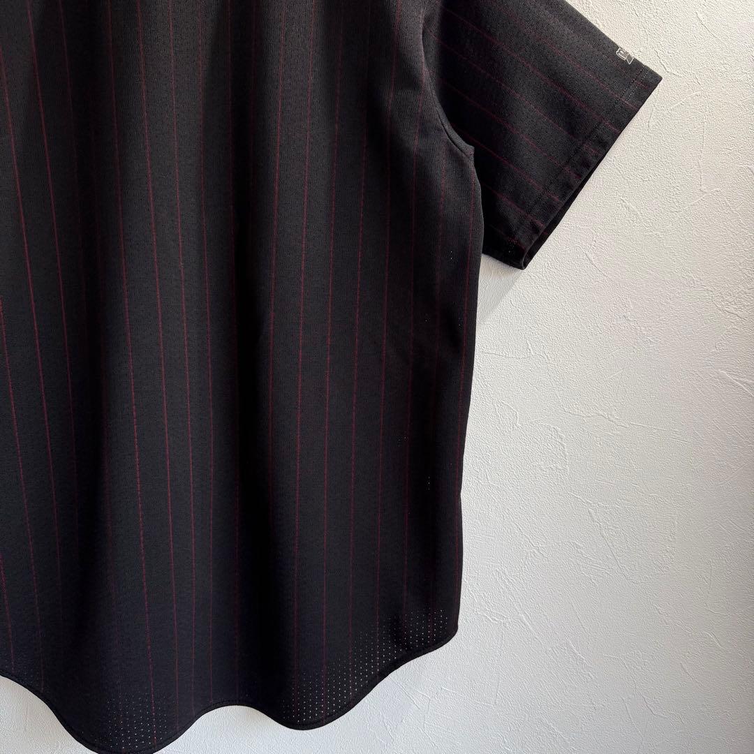 マジェスティック USA製 ビンテージ ヤンキースベースボールシャツ ストライプ