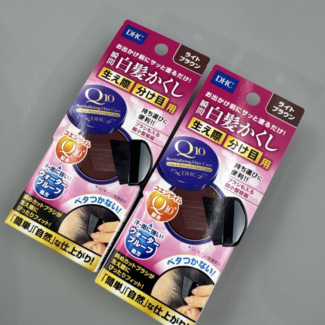 DHC Q10 リバイタライジング ヘアケア ライトブラウン 6個セット付属付き DHC Q10 リバイタライジング ヘアケア ライトブラウン
