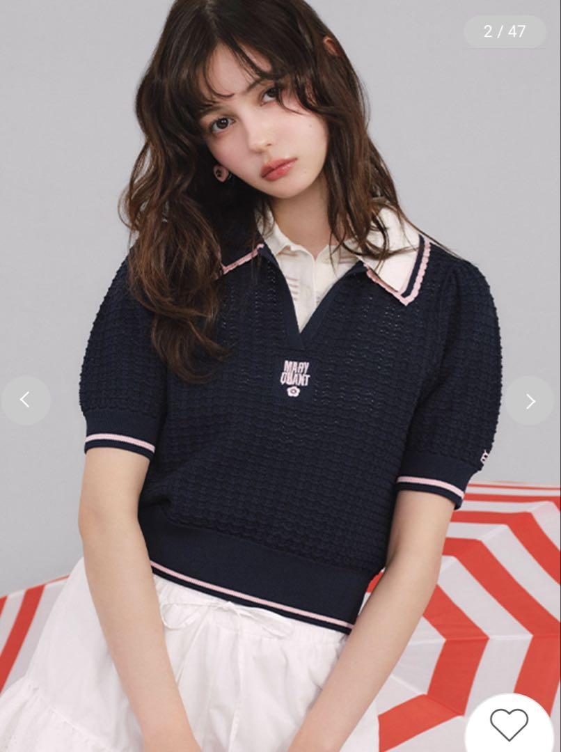 LILY BROWN × MARY QUANTシアーポロニットトップス
