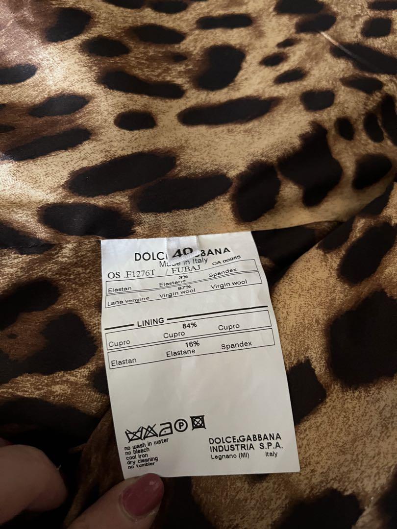 DOLCE-GABBANAスカートセットアップ スーツ豹柄