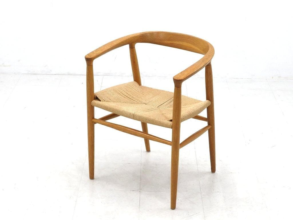 展示品　無印良品　オーク材　ペーパーコード　アームチェア　ダイニングチェア