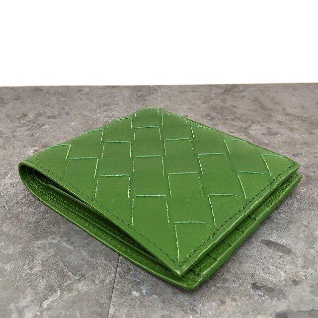 送料込み！ 未使用品 BOTTEGAVENETA 札入れ カーフ グリーン 63