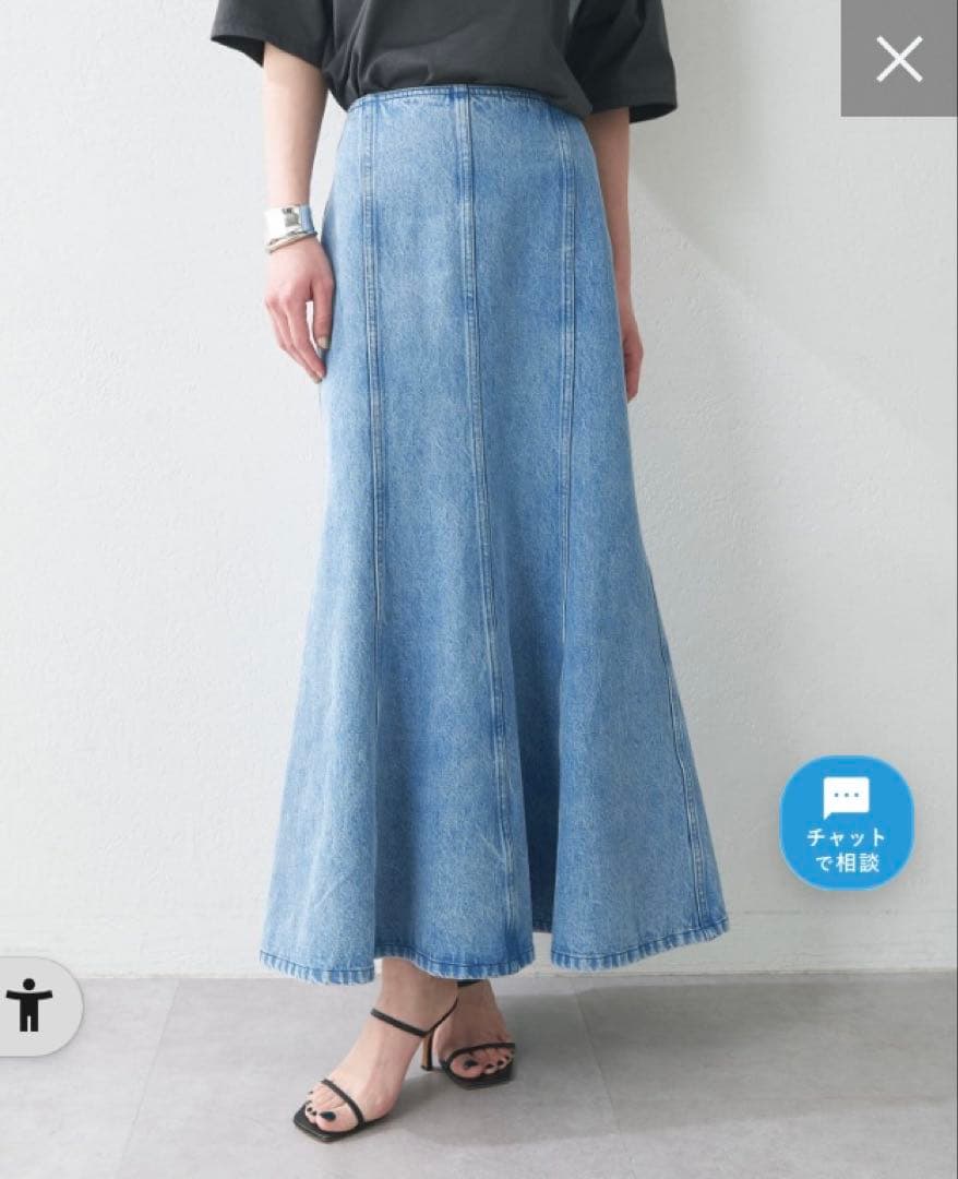 ⭐️新品、未使用、タグ付WhimGazetteマーメイドデニムロングスカート　M