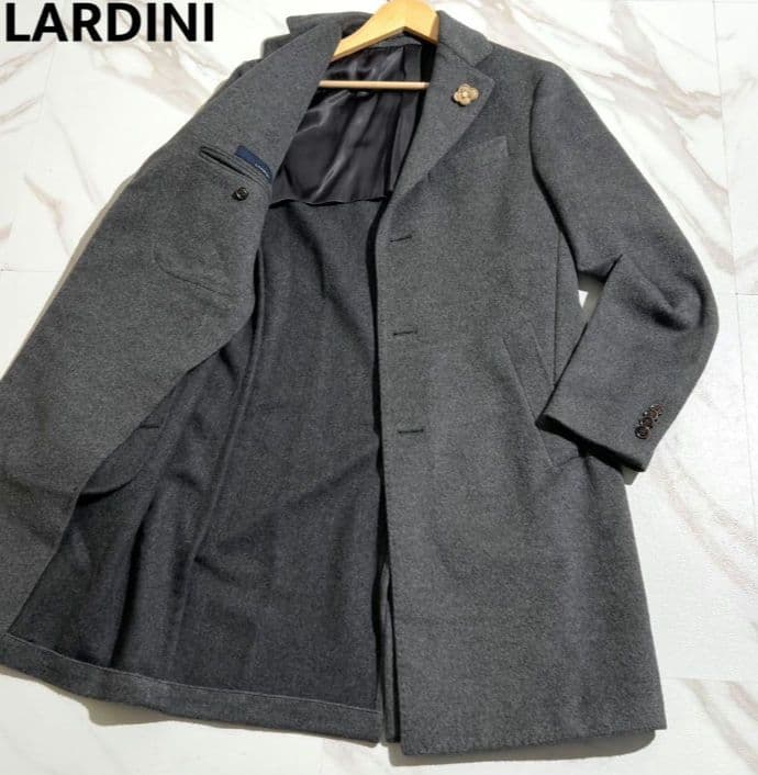 ラルディーニ ブートニエール チェスターコート アンゴラ混M・LARDINI