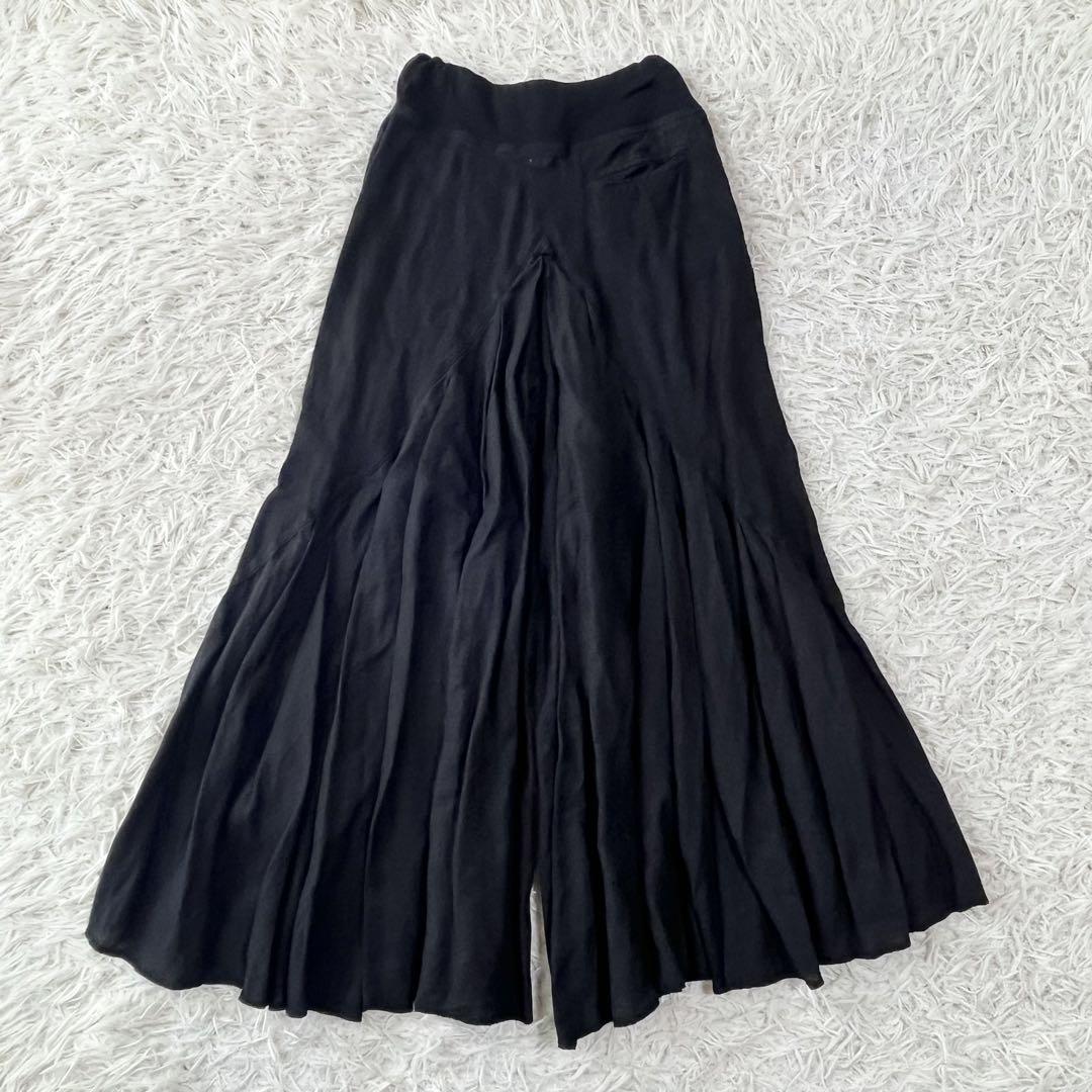 【再入荷！】 リネン キャピタル KAPITAL ギャザー 黒 ボトム ワイドパンツ パンツ