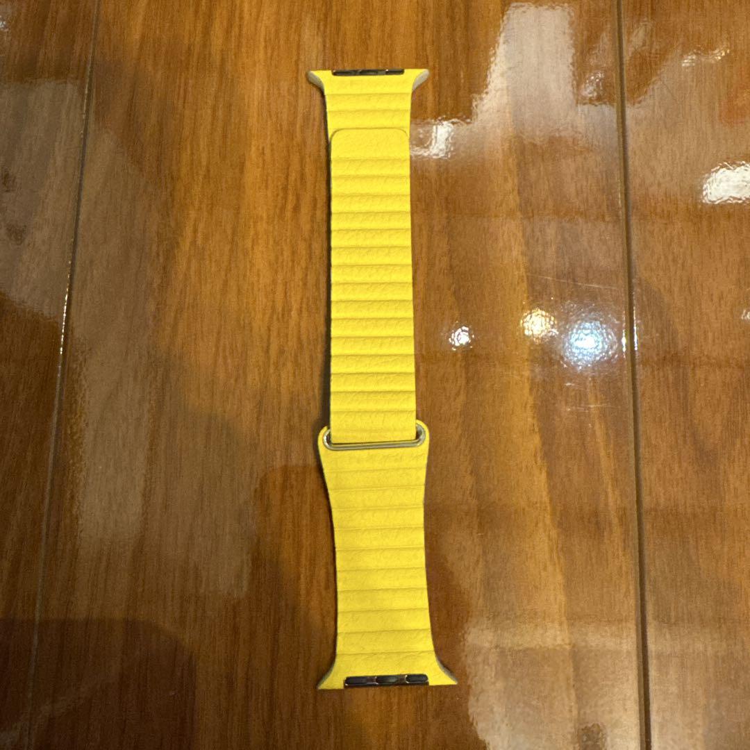 Apple Watch バンド イエロー ナチュラルレザー　42-45mm