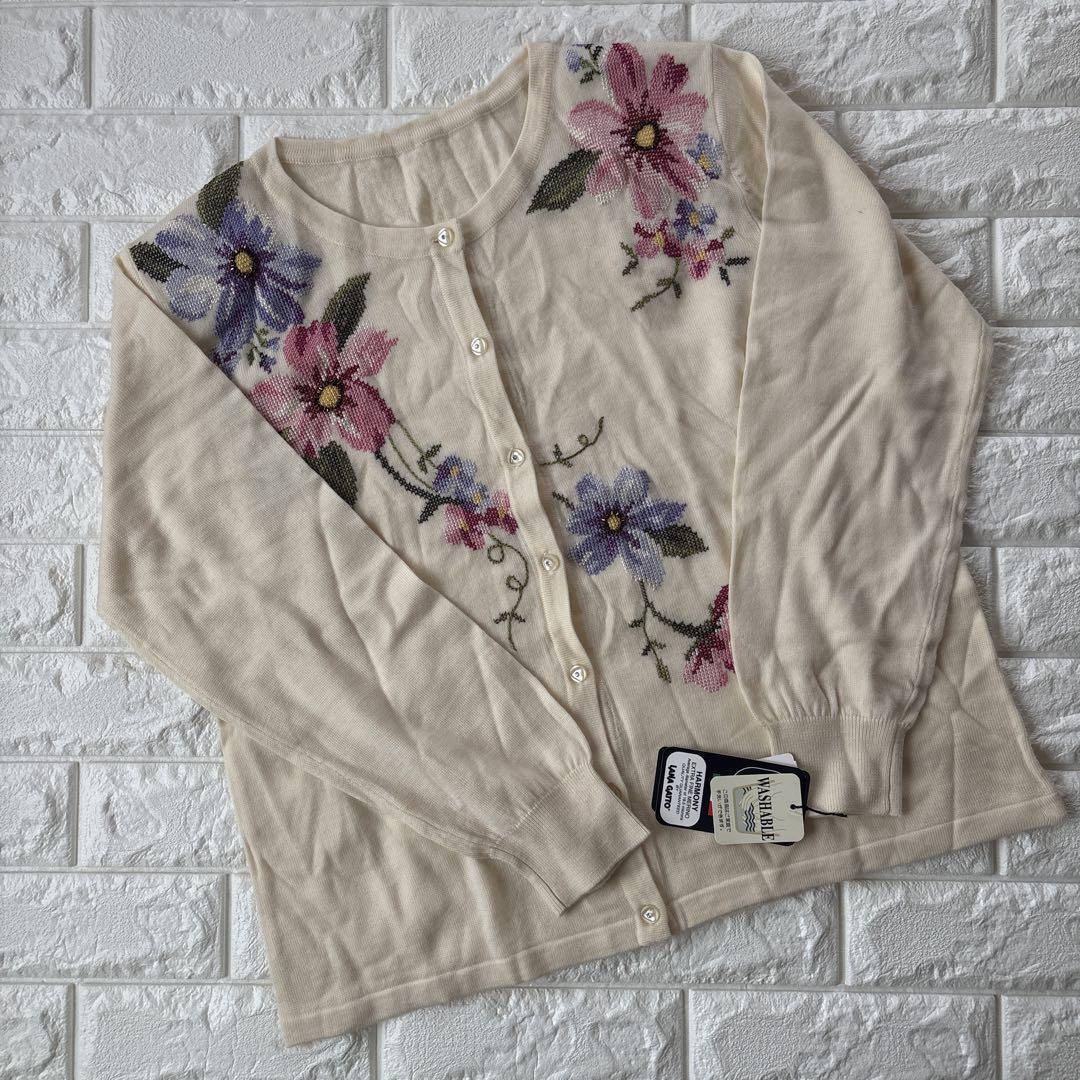 《新品》花柄刺繍 カーディガン セーター セット
