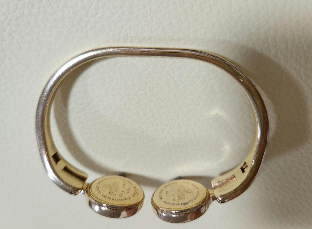中古 フェンディ FENDI 620Lバングルウォッチ古代コイン文字盤 動作不良